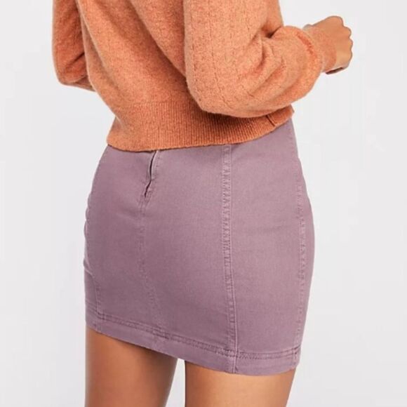 Free People Modern Femme twill skirt size 12 - Picture 2 of 8